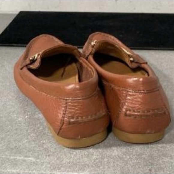 Coach English Tan Leather Driving Loafers With Gold Signature Accent Size 6.5 B - Picture 6 of 10